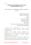 Развитие предпринимательства в современной России