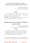 Ingliz va o’zbek tillarida “yaxshilik” tushunchasi ishlatilishining semantik tahlili