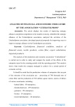 Analysis of financial and economic indicators of the association “Uztekstilprom”