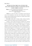 The role of extracurricular activities in the educational process, its impact on the motivation to learn a foreign language. I