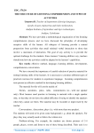 The structure of listening comprehension and types of activities The structure of listening comprehension and types of activities