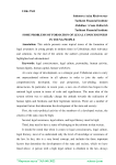 Some problems of formation of legal consciousness in young people