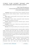 Узуликсиз таълим жараёнида жисмоний тарбия дарсларини ташкил этишнинг методик таълимоти