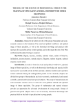 The role of the science of professional ethics in the training of specialists and relationship with other disciplines