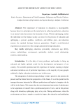 About the important aspects of education