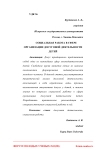 Социальная работа в сфере организации досуговой деятельности детей