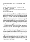 Структура и плотность населения птиц северо-восточной части микрорайона Юрьевец города Владимира весной и летом 2025 года