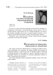 Mechanism of spreading pedagogical tradition