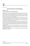Sport and Security — New Technologies