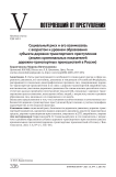 Социальный риск и его взаимосвязь с возрастом и уровнем образования субъекта дорожно-транспортного преступления (анализ криминальных показателей дорожно-транспортных происшествий в России)