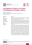 Legal Regulation of Relations in the Sphere of Crowdfunding in the Republic of Belarus