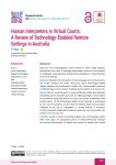 Human Interpreters in Virtual Courts: A Review of Technology-Enabled Remote Settings in Australia