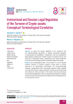 International and Russian Legal Regulation of the Turnover of Crypto-assets: Conceptual-Terminological Correlation