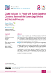 Digital Inclusion for People with Autism Spectrum Disorders: Review of the Current Legal Models and Doctrinal Concepts