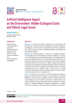 Artificial Intelligence Impact  on the Environment: Hidden Ecological Costs and Ethical-Legal Issues