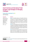 Smart Contracts and International Trade: European Legal Strategies for Managing Challenges