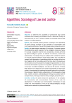 Algorithms, Sociology of Law and Justice