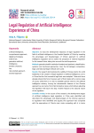 Legal Regulation of Artificial Intelligence: Experience of China
