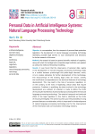 Personal Data in Artificial Intelligence Systems: Natural Language Processing Technology