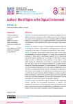 Authors’ Moral Rights in the Digital Environment