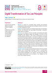 Digital Transformation of Tax Law Principles