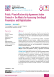 Public-Private Partnership Agreement in the Context of the Matrix for Assessing their Legal Parameters and Digitalization