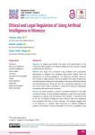 Ethical and Legal Regulation of Using Artificial Intelligence in Morocco
