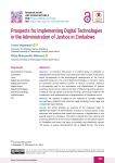 Prospects for Implementing Digital Technologies in the Administration of Justice in Zimbabwe