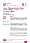 Evolution of Copyright in the Era of Artificial Intelligence: Analysis of Conflicts of Law and Judicial Precedents