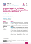 Technology Transfer in the Era of Military Conflict: Legal Challenges for International Trade and International Humanitarian Law