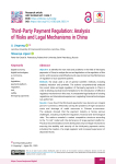Third-Party Payment Regulation: Analysis of Risks and Legal Mechanisms in China