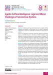 Agentic Artificial Intelligence: Legal and Ethical Challenges of Autonomous Systems