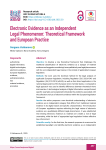 Electronic Evidence as an Independent Legal Phenomenon: Theoretical Framework and European Practice