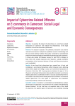 Impact of Cybercrime Related Offences on E-commerce in Cameroon: Social-Legal and Economic Consequences