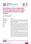 Robot Taxation as a Tool for Labor Market Protection: Legal Analysis of the Prospects for Developing Economies by the Example of Nigeria