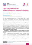 Digital Transformation of Law:  Modern Challenges and Prospects for Regulation