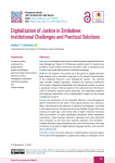 Digitalization of Justice in Zimbabwe: Institutional Challenges and Practical Solutions