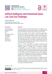 Artificial Intelligence and International Space Law: Dual-Use Challenges