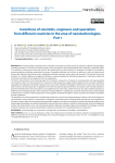 Inventions of scientists, engineers and specialists from different countries in the area of nanotechnologies. Part I