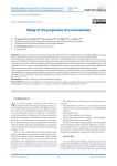 Study of the properties of nanomaterials