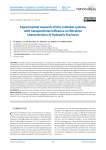 Experimental research of the colloidal systems with nanoparticles influence on filtration characteristics of hydraulic fractures