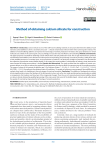 Method of obtaining calcium silicate for construction