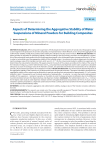 Aspects of determining the aggregative stability of water suspensions of mineral powders for building composites