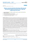Polymer concrete production technology with improved characteristics based on furfural for use in hydraulic engineering construction