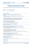 Content of the issues published in 2022