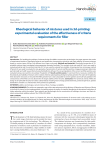 Rheological behavior of mixtures used in 3d-printing: ex-perimental evaluation of the effectiveness of criteria requirements for filler