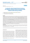 A method for determining the thermal resistance of a multilayer package of thermal insulation textile materials under blowing conditions