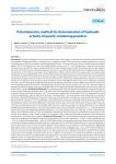 Potentiometric method for determination of hydraulic activity of quartzcontaining powders