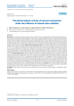 The photocatalytic activity of cement-sand plaster under the influence of natural solar radiation