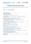 Content of the issues published in 2025